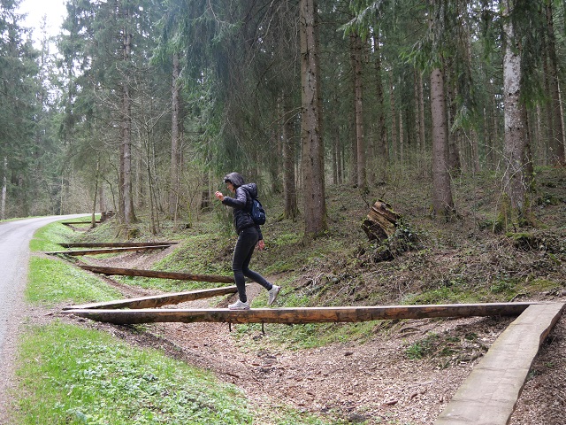 Zickzack-Balancieren am Carl-Hirnbein-Weg