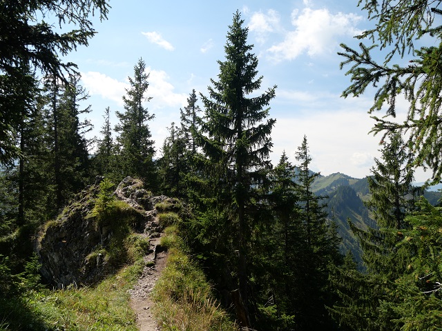auf dem Gratweg zum Strausberg-Gipfel