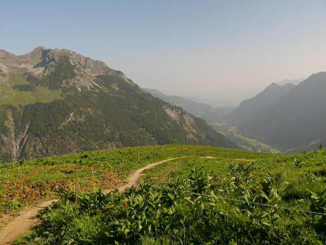 auf dem Rückweg von der Enzianhütte nach Oberstdorf